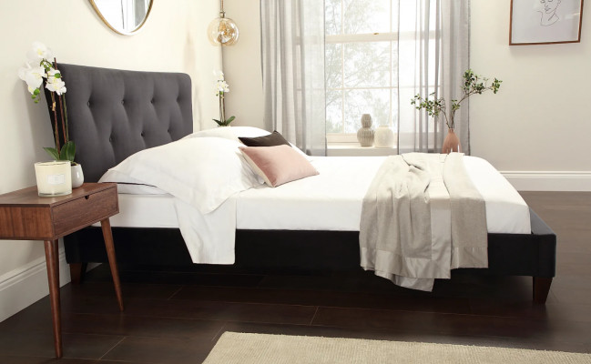 Chesterfield Hotel Dubbel Lederen Bed Slaapkamer Gestoffeerd Luxe Bedden 140x200cm