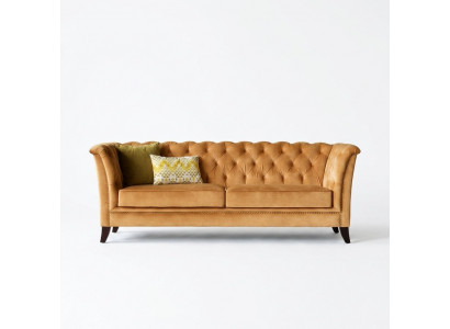 Oranje Chesterfield 3-zits Moderne Woonkamer Luxe Bankstel