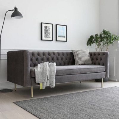 Bank Luxe Textiel Chesterfield Bank Bankstellen Bekleding 3-zits Italiaans meubilair