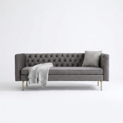 Bank Luxe Textiel Chesterfield Bank Bankstellen Bekleding 3-zits Italiaans meubilair