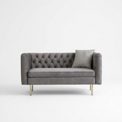 Engelse stijl meubels Chesterfield tweezitsbank roze turkoois geel blauw sofa