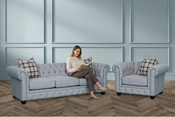 Chesterfield bankstel bank bank bekleding 3+1 zits bank leer banken textiel nieuw  Chesterfield bankstel bank bank bekleding 3+1 zits bank leer banken textiel nieuw
