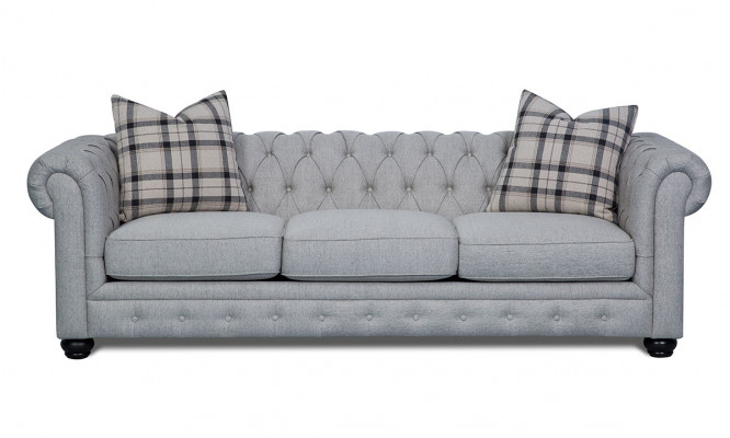 Chesterfield 3-zitsbank Stoffen Sofa Bankstel Bekleding Zitmeubel 3-zits Sofa Nieuw
