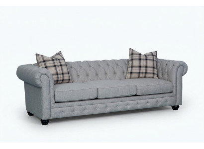 Chesterfield 3-zitsbank Stoffen Sofa Bankstel Bekleding Zitmeubel 3-zits Sofa Nieuw