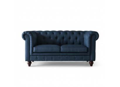 Engelse stijl meubels Chesterfield tweezitsbank roze bont geel blauw sofa