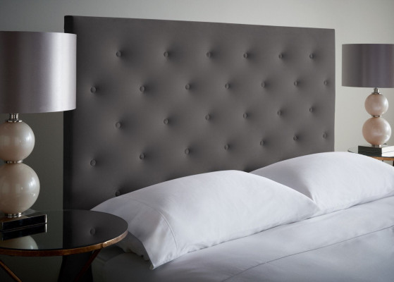 Bedbekleding Ontwerp Luxe Tweepersoons Hotelbedden Slaapkamer Chesterfield Grijs.