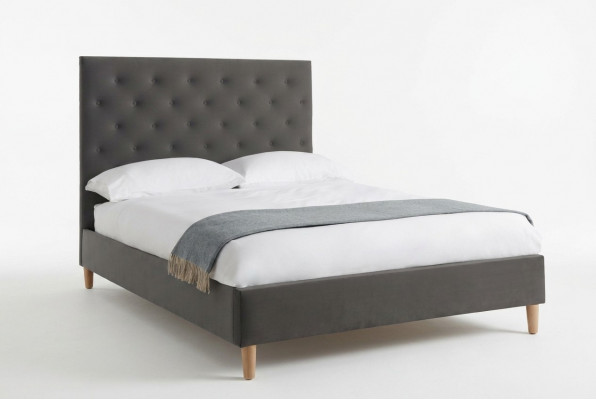Bedbekleding Ontwerp Luxe Tweepersoons Hotelbedden Slaapkamer Chesterfield Grijs.