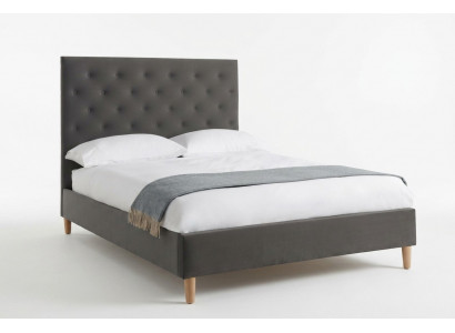 Bedbekleding Ontwerp Luxe Tweepersoons Hotelbedden Slaapkamer Chesterfield Grijs.