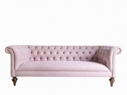 Chesterfield Textiel Stoffering Design Sofa Luxe Bank Klassieke Sofa 3-Zits Nieuw