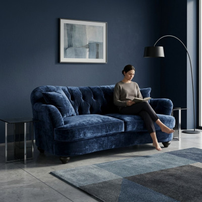 Zitbank Luxe Textiel Chesterfield Bank Bankstellen Bekleding 3-zits Banken Stof Nieuw