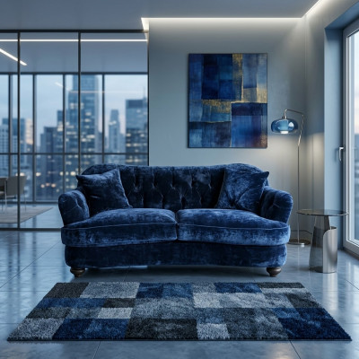 Zitbank Luxe Textiel Chesterfield Bank Bankstellen Bekleding 3-zits Banken Stof Nieuw