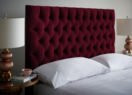 Rood Chesterfield bed gestoffeerd tweepersoonsbed bedden Groot XXL ontwerper luxe bed