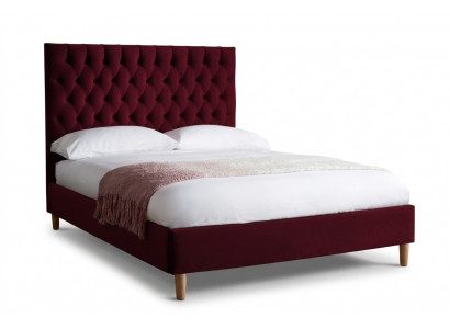 Rood Chesterfield bed gestoffeerd tweepersoonsbed bedden Groot XXL ontwerper luxe bed