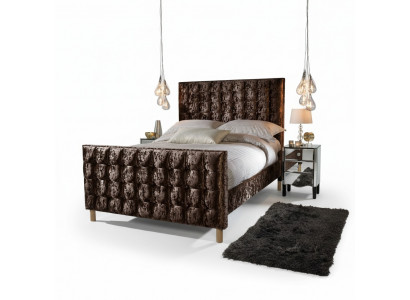 Chesterfield bed gestoffeerd tweepersoons bed bedden groot XXL designer luxe bed fluweel