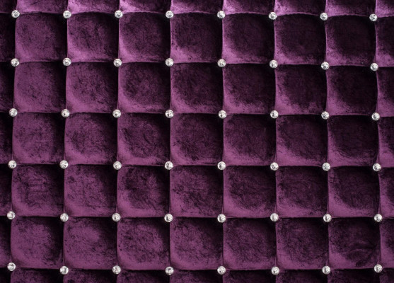 Paars luxe fluweel textielbed dubbele bedden Chesterfield met kristalstenen Nieuw