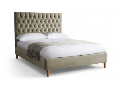 Chesterfield Design Bekleed Engels Zwart 140/160/180x200 Bed Tweepersoonsbed