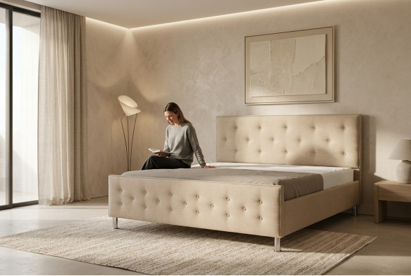 Bett Chesterfield Gestoffeerd Bed Luxe Tweepersoons Slaapkamer Designbedden Bedden Nieuw