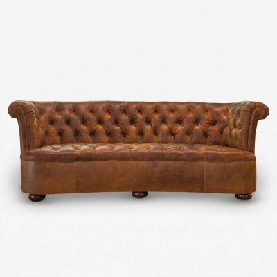 Chesterfield Leren Bekleding Design Bank Luxe Bank Klassieke Bank 3-Zits Nieuw