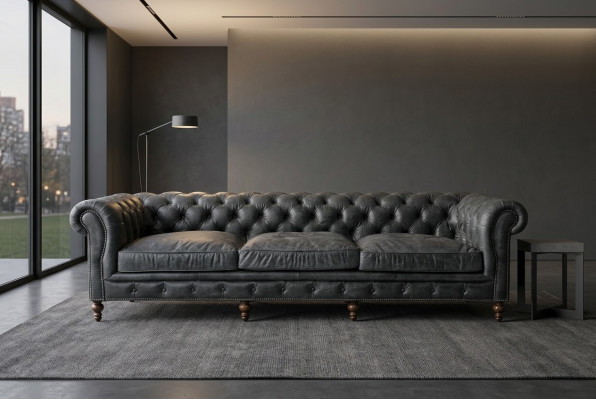 Chesterfield bankstel bank bank bekleding 321 zits lederen bankstellen  Chesterfield bankstel bank met bekleding van 321 zits lederen bankstellen