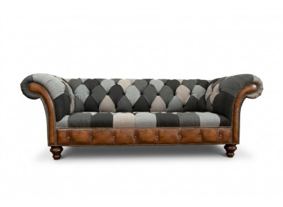Chesterfield Design Bank 3-zits bank Stof Bank Zitkussen Banken