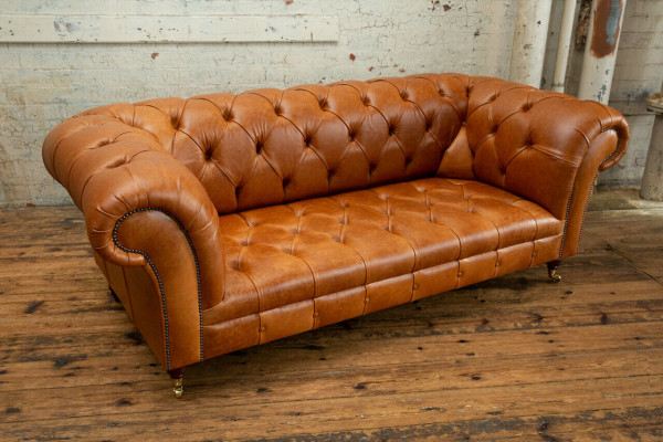 Chesterfield Bank Fluweel Driepersoons Design Bankstellen Banken Fluweel 220cm.