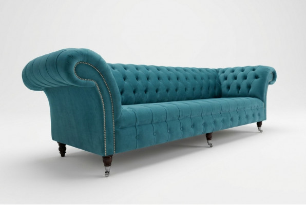 Chesterfield bank xxl grote bank bankstellen fluweel leer textiel bekleding bankstellen 4 zits