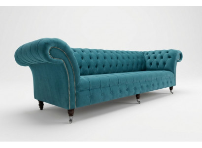 Chesterfield bank xxl grote bank bankstellen fluweel leer textiel bekleding bankstellen 4 zits