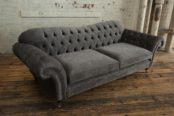 Chesterfield stoffen bank bank bankstel 4-zits set modern ontwerp sofa.