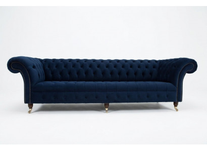 Chesterfield Sofa Fluweel Vierzits Design Banken Beklede Banken Bank Fluweel 265cm