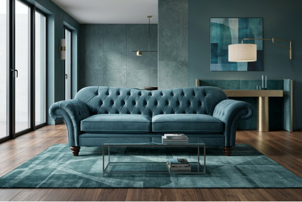 Chesterfield 4-zits bank gestoffeerd textiel banken woonkamer bank