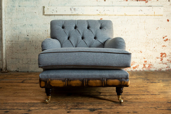 Lounge oorstoel club designer meubels tv-bank stoel fluwelen bekleding zit nieuw