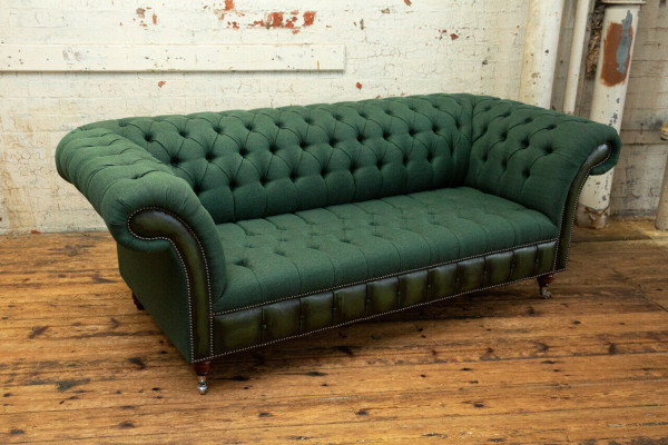 Ontwerper Groene Chesterfield Bank Luxe 3-Zits Woonkamer Bank