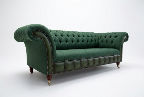 Ontwerper Groene Chesterfield Bank Luxe 3-Zits Woonkamer Bank