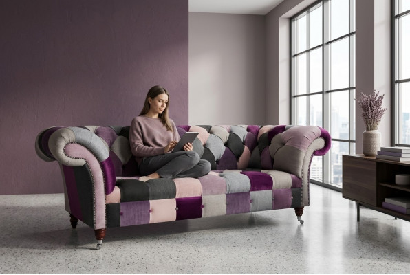 Chesterfield bankstel 3-zits gestoffeerde designer banken banken set driezitter
