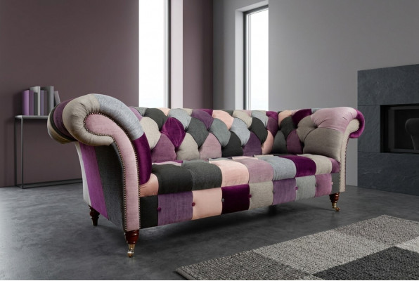 Chesterfield bankstel 3-zits gestoffeerde designer banken banken set driezitter