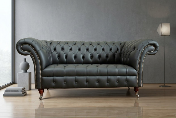 Chesterfield 2-zits bank leren bank bank bekleding zitbank set tweezits Nieuw