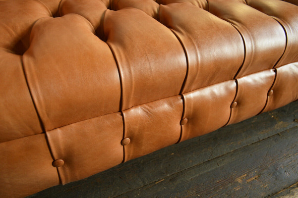 Lichtbruine Moderne Chesterfield Driepersoons Designer Bankstel