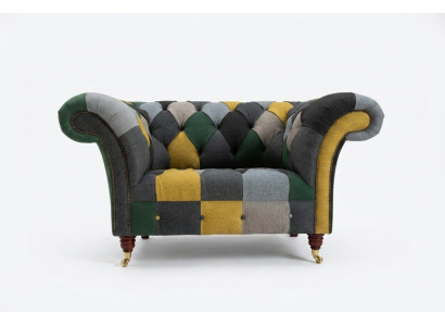 Gekleurde Chesterfield-fauteuil Moderne woonkamersessel