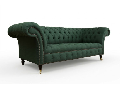 Klassieke Chesterfield design bank 3-zits sofa bank fluweel groot 225 cm leer