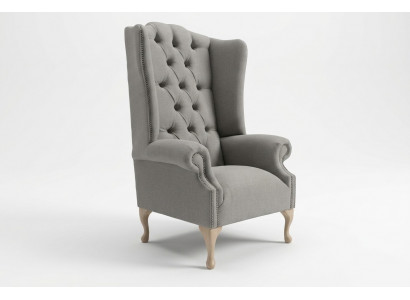 Chesterfield oorfauteuil bank fauteuil beklede leunstoel woonkamer relax club.