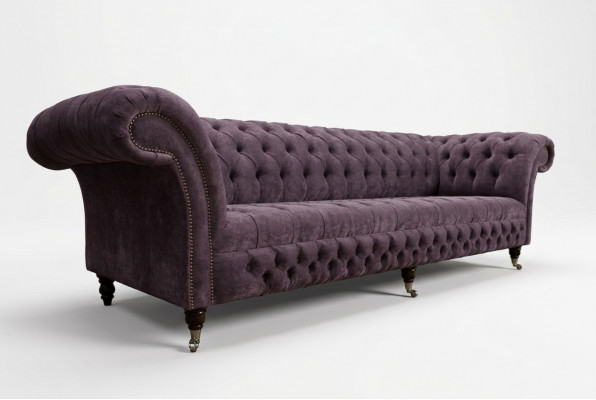 Klassieke Chesterfield Bank 4-Zits Banken Beklede Banken Leder Bruin Design.