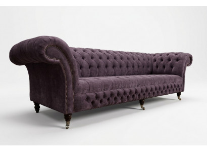 Klassieke Chesterfield Bank 4-Zits Banken Beklede Banken Leder Bruin Design.