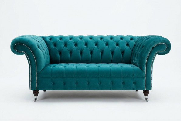 Chesterfield fluwelen bank sofa bekleding 2-zits bekleding kunst banken nieuw
