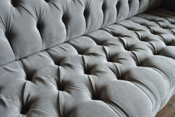 Klassieke Chesterfield bank 4 zits banken banken leer grijs ontwerp bekleding
