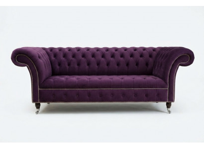Chesterfield Originele Bank Bank Textiel Banken Stof Paars 225cm Bankstellen