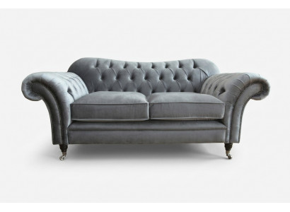 Chesterfield Originele Bankstel Stoffen Banken Grijs 200cm Bank