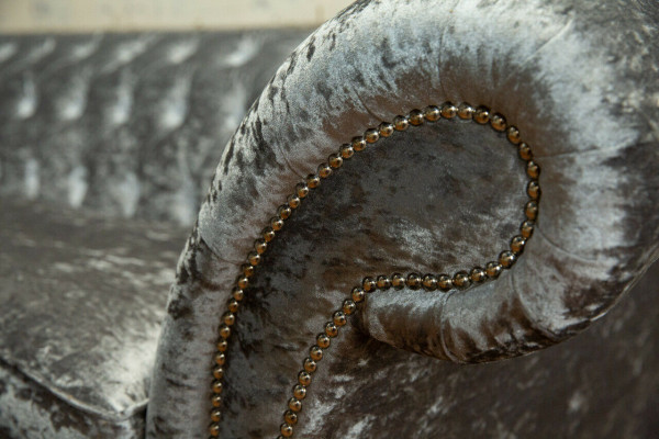 Chesterfield Grijze Bankstel Vierzitter Designer 4-Zit Bank