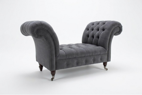 Chesterfield Sofa 1,5-ZITS Stoff Designer Banken Sofa Set Bank Zitting