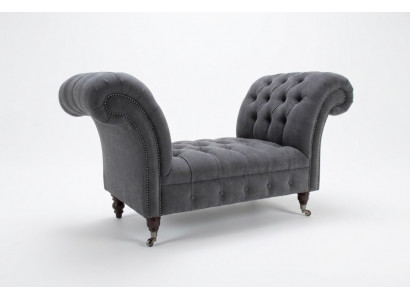 Chesterfield Sofa 1,5-ZITS Stoff Designer Banken Sofa Set Bank Zitting