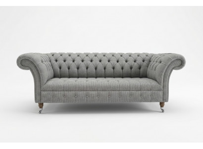 Woonkamer Chesterfield bank ontwerp textiel banken banken driezits grijs bank